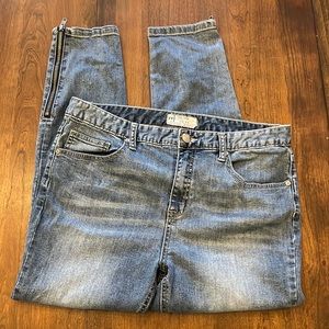 Free People Skinny Zip Leg Jeans